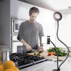 LogiLink Ring Light Ø 8,5 cm stativ na světlo Energetická třída (EEK2021) E (A - G) vč. držáku smartphonu