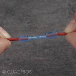 Quadrios 22C466 krimpovací spojka se smršťovací bužírkou 1.5 mm² 2.5 mm² plná izolace modrá 1 sada