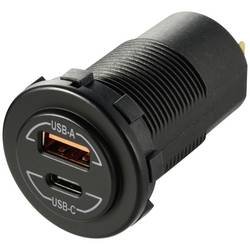 VOLTCRAFT Automobilová vestavná USB zásuvka s Power Delivery, 60 W 12/24 V