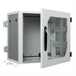 Apranet 19 nástěnná rozváděcí skříň (š x v x h) 530 x 600 x 400 mm 9 U šedobílá (RAL 7035)