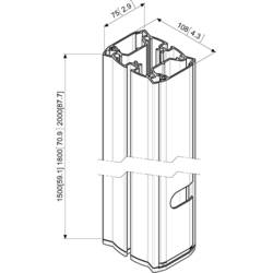 Vogels sloupový adaptér Vhodný pro série držáků: Vogels modulares Display-Deckenhalterungssystem Connect-it černá