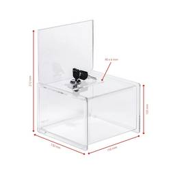 Sigel box pro promoakce s vhazovacím výřezem, zamykatelný VA151 transparentní (š x v x h) 15 x 15 x 21.2 cm 1 ks