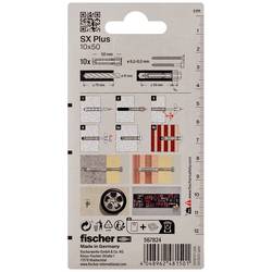 Fischer 567824 SX Plus rozpěrná hmoždinka 50 mm 10 mm 10 ks
