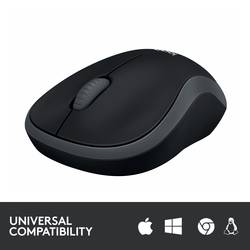 Logitech M185 optická myš, přenos bezdrátový, 2 tlačítko, 1000 dpi, šedá
