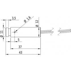 Picotronic laserový modul bodová červená 1 mW DDI635-1-24 (12x45)-C3000