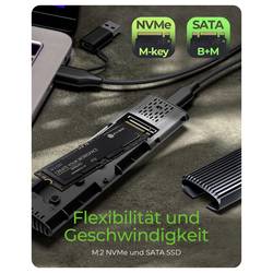 ICY BOX 61124 Pouzdro pro SSD M.2 USB 3.2 (Gen 2) , USB-C™ (USB 3.2 Gen 2)