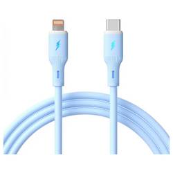 Akyga USB kabel USB 2.0 USB-C ® zástrčka, Apple Lightning konektor 1 m modrá silikonový AK-USB-72