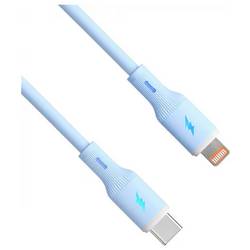 Akyga USB kabel USB 2.0 USB-C ® zástrčka, Apple Lightning konektor 1 m modrá silikonový AK-USB-72
