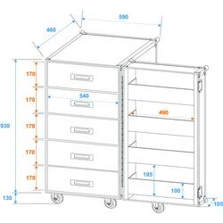 Roadinger Roadinger TSF-1 case (kufr) (d x š x v) 625 x 645 x 1170 mm