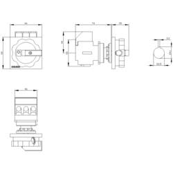 červená, žlutá 3pólový 16 mm² 25 A 690 V/AC Siemens 3LD21540TK53