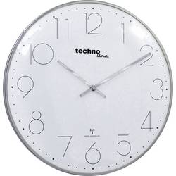 Techno Line WT 8235 chrom-optik DCF nástěnné hodiny 35 cm x 350 mm x 350 mm x 25 mm x 25 mm, chrom, připojení k internetu