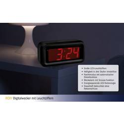TFA Dostmann 60.2024.10 Quartz budík antracitová časů buzení 1
