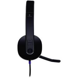 Logitech H540 Headset otevřená (On Ear) kabelová stereo černá Redukce šumu mikrofonu Počítače