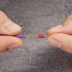 Quadrios 22C432 dutinka 10 mm² částečná izolace červená 1 sada