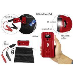 APA systém pro rychlé startování auta Powerpack 10 Ah 4S LiPo, 16443, max. startovací proud 400 A, 1x výstup 12 V, SOS signalizační kontrolka, elektronická