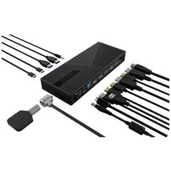 ICY BOX USB-C® dokovací stanice IB-DK2246AC, DisplayLink Notebook DockingStation Vhodné pro značky (dokovací stanice pro notebook): univerzální vč. zámku