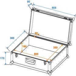 Roadinger UK-Case Tour Lock 3012620G case (kufr) (d x š x v) 395 x 605 x 260 mm