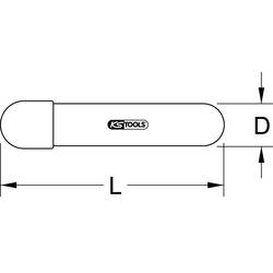 KS Tools 1174234 Průchodka s ochrannou izolací a svorkovou krytkou, 10 mm, délka = 40 mm Průchodka s ochrannou izolací 1 ks
