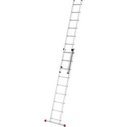 Hailo ProfiStep® duo 7209-007 hliník výsuvný žebřík max.prac. výška: 5.15 m stříbrná 9.4 kg