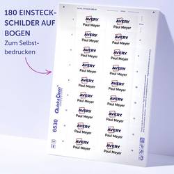 Avery-Zweckform DPC6530A-10 zásuvný štítek se jménem 65 mm x 30 mm bílá