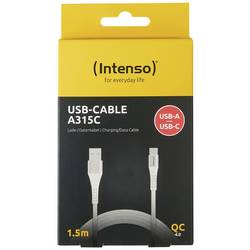 Intenso USB kabel USB 2.0 USB-A zástrčka, USB-C ® zástrčka 1.50 m bílá látkový potah 7901102