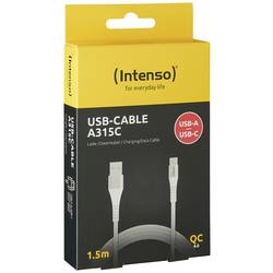 Intenso USB kabel USB 2.0 USB-A zástrčka, USB-C ® zástrčka 1.50 m bílá látkový potah 7901102