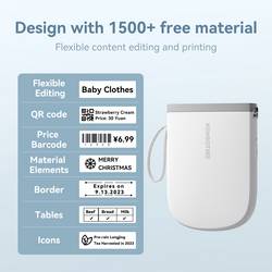 NIIMBOT D11_H Portable thermal label printer tiskárna štítků termální s přímým tiskem 300 x 300 dpi Šířka etikety (max.): 15 mm USB, Bluetooth®