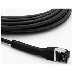 Maxtrack TI42-1L RJ45 síťové kabely, propojovací kabely CAT 8.1 U/FTP 1 m černá jednoduché stínění, flexibilní provedení 1 ks