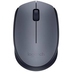 Logitech M170 optická myš, přenos bezdrátový, 3 tlačítko, 1000 dpi, šedá, černá