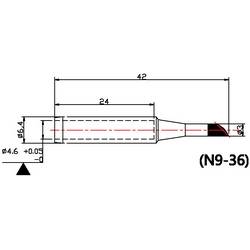 TOOLCRAFT N9-36 pájecí hrot zkosený 45° Velikost hrotů 3 mm Délka hrotů 42 mm Obsah 1 ks