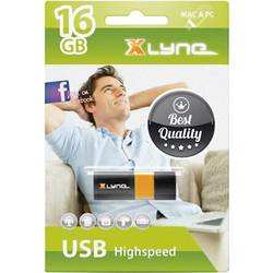Xlyne Wave USB flash disk 16 GB černá, oranžová 7116000 USB 2.0