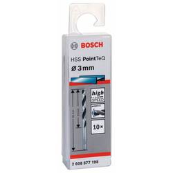 Bosch Accessories 2608577198 2608577198 HSS kovový spirálový vrták 3 mm Celková délka 61 mm leštěný DIN 338 válcová stopka 10 ks