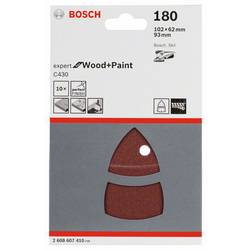 Bosch Accessories 2608607410 univerzální brusný papír na suchý zip, s otvory Zrnitost 180 (d x š) 102 mm x 62.93 mm 10 ks