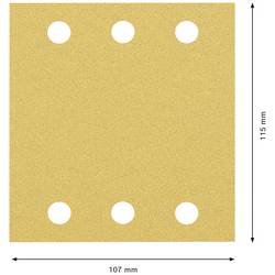 Bosch Accessories EXPERT C470 2608900892 brusný papír s otvory Zrnitost 80 (d x š) 115 mm x 107 mm 10 ks