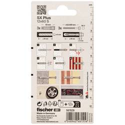 Fischer 567829 SX Plus rozpěrná hmoždinka 60 mm 12 mm 3 ks