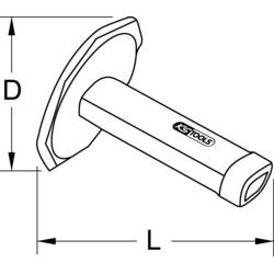 KS Tools Bezpečnostní rukojeť pro sekáč, 18 mm 1622132