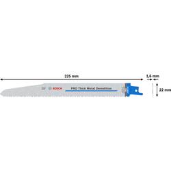 Bosch Accessories 2608659003 Plátek šalové pily Délka řezacího listu 225 mm 100 ks
