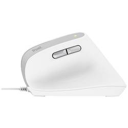Trust BAYO II ERGONOMIC optická myš, přenos kabelový, 6 tlačítko, 2400 dpi, bílá