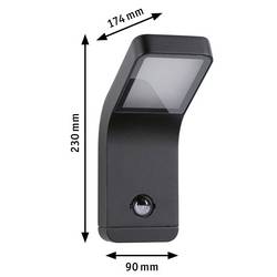 Paulmann Kulma PIR Wand anthrazit 94745 venkovní nástěnné osvětlení LED 7.5 W antracitová