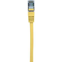 Renkforce RF-5246626 RJ45 síťové kabely, propojovací kabely CAT 6A S/FTP 0.15 m žlutá s ochranou, samozhášecí 1 ks