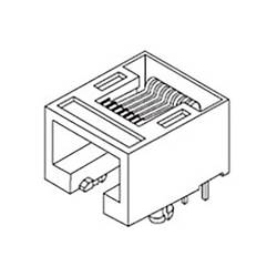 Molex 855035001, zásuvkový modul RJ45, zásuvka, černá, 1 ks