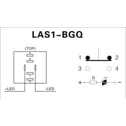 TRU COMPONENTS LAS1-BGQ-11ZE/B/12V, 701906 tlačítkový spínač antivandal, 19 mm, 250 V/AC, 5 A, 1 ks