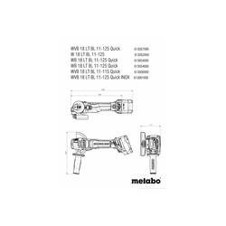 Metabo WB 18 LT BL 11-125 613054660 Akumulátorová úhlová bruska 125 mm, 18 V, 5.5 Ah