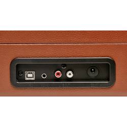 Kufříkový USB gramofon Denver VPL-120, hnědá