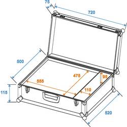 Roadinger Case K-2 case (kufr) (d x š x v) 520 x 720 x 185 mm