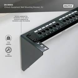 Digitus DN-48003 Nástěnný držák 19 vybavení 2 U Vhodné pro hloubku skříně: od 300 mm černá (RAL 9005) 19 palec