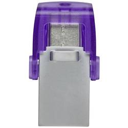 Kingston DataTraveler microDuo 3C USB flash disk Retail 256 GB nerezová ocel, fialová DTDUO3CG3/256GB USB 3.2 (Gen 1x1) , USB-C®
