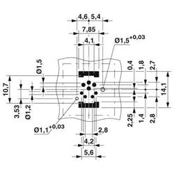 Phoenix Contact SACC-CI-M12FSY-8P SMD SH-SP sada předloh, 1418638, piny: 8, 5 ks