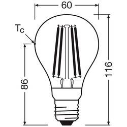 OSRAM HOMELIGHTING 4099854235726 LED Energetická třída (EEK2021) E (A - G) E27 7.3 W = 60 W teplá bílá (Ø x v) 60 mm x 60 mm 1 ks