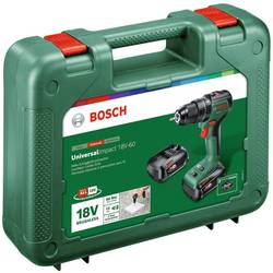 Bosch Home and Garden UniversalImpact 18V-60 aku příklepový šroubovák, 18 V, 2.0 Ah Li-Ion akumulátor, vč. nabíječky, 06039D7101